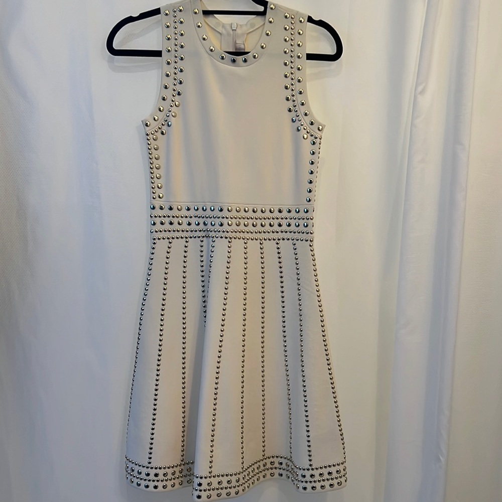 Michael Kors off white and gold beaded dress